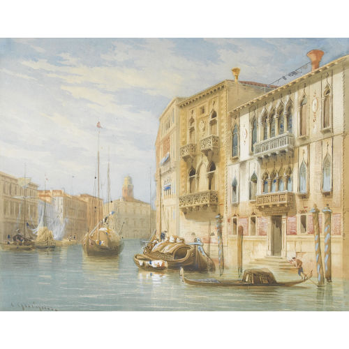 CHARLES LOUIS GUIGON : Canal Grande in Venedig (DOBIASCHOFSKY AUKTIONEN AG)
