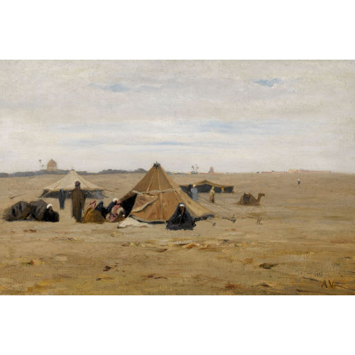 AUGUSTE LOUIS VEILLON : Beduinen in der W�ste (DOBIASCHOFSKY AUKTIONEN AG)