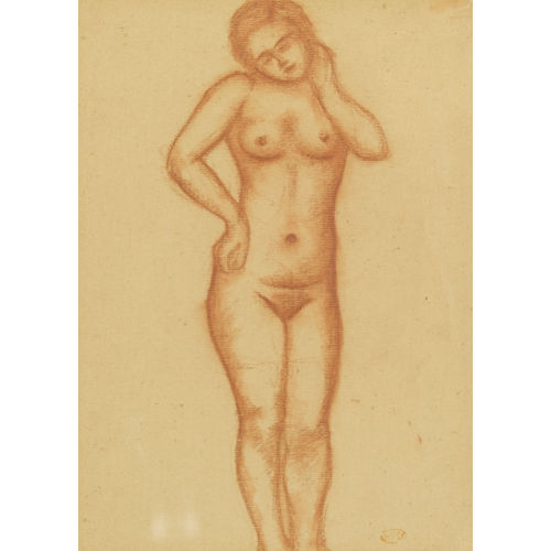 ARISTIDE JOSEPH BONAVENTURE MAILLOL : Stehender weiblicher Akt (DOBIASCHOFSKY AUKTIONEN AG)