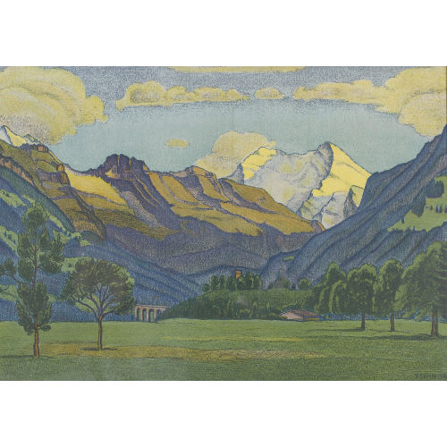 TRAUGOTT SENN : Kandertal mit Balmhorn (DOBIASCHOFSKY AUKTIONEN AG)