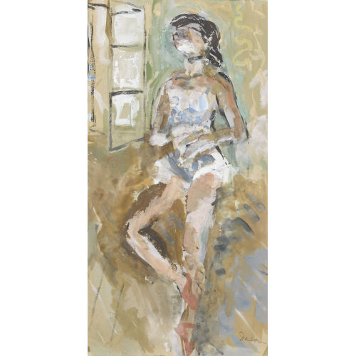 FRANZ DANKSIN : Ballettt�nzerin am Fenster (DOBIASCHOFSKY AUKTIONEN AG)
