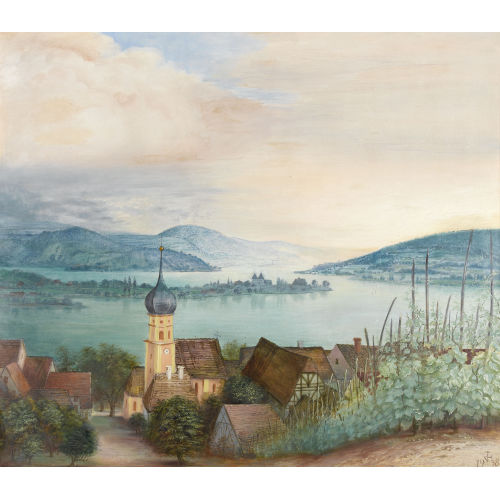 OTTO DIX : 'Allensbach und Reichenau' (DOBIASCHOFSKY AUKTIONEN AG)