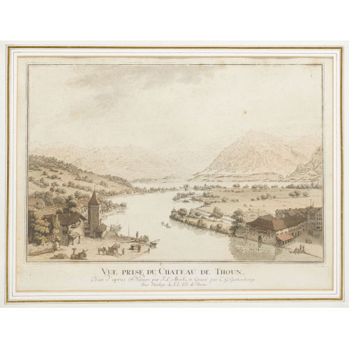JOHANN LUDWIG ABERLI : 'Vue prise du Chateau de Thoun' (DOBIASCHOFSKY AUKTIONEN AG)