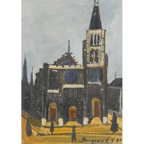 GEORGES BORGEAUD : Ansicht einer franz�sischen Kirche (DOBIASCHOFSKY AUKTIONEN AG)