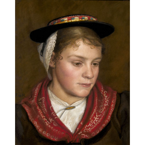 FRAN�OIS DE RIBAUPIERRE : Walliser Trachtenm�dchen (DOBIASCHOFSKY AUKTIONEN AG)