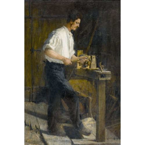 GUSTAVE JEANNERET : Handwerker beim Drechseln (DOBIASCHOFSKY AUKTIONEN AG)