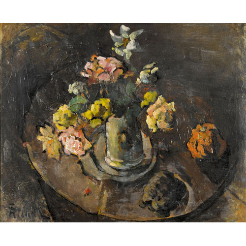 SIGISMUND RIGHINI : Stillleben mit Blumen in einer Vase (DOBIASCHOFSKY AUKTIONEN AG)