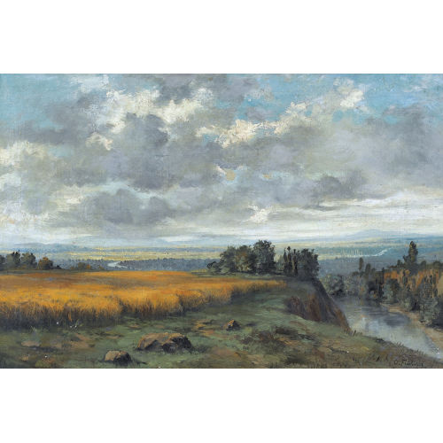 OTTO FR�LICHER : Amperlandschaft unter Gewitterwolken (DOBIASCHOFSKY AUKTIONEN AG)