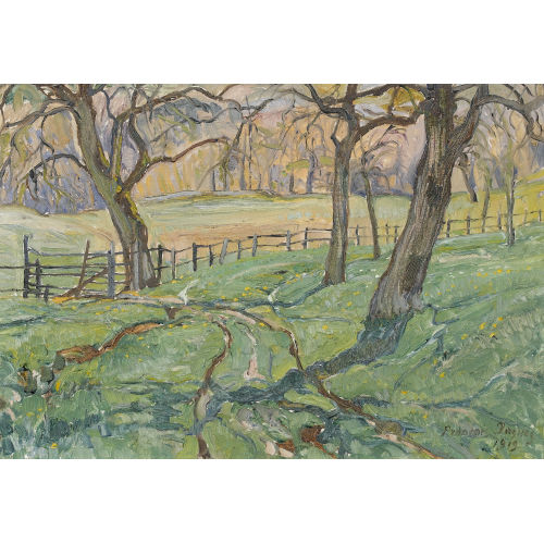 FRAN�OIS LOUIS JAQUES : Winterliche Landschaft mit Feldweg unter B�umen (DOBIASCHOFSKY AUKTIONEN AG)