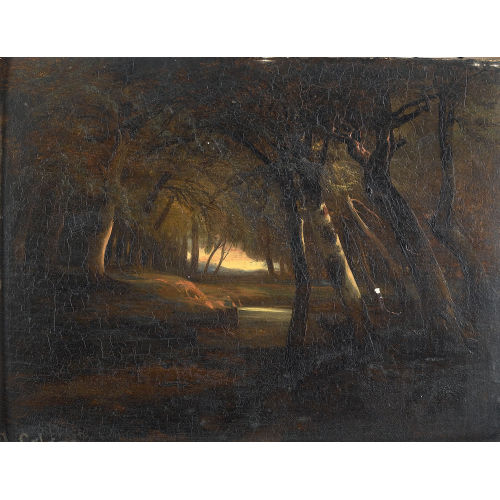 ALEXANDRE CALAME : Waldlichtung mit Bach (DOBIASCHOFSKY AUKTIONEN AG)