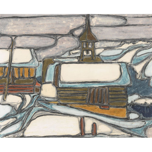 FRED STAUFFER : Winterliche Dorfpartie (DOBIASCHOFSKY AUKTIONEN AG)