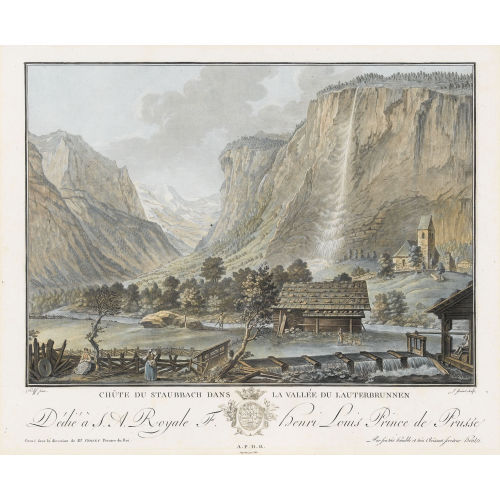 CASPAR WOLF : 'Ch�te du Staubbach dans la vall�e du Lauterbrunnen' (DOBIASCHOFSKY AUKTIONEN AG)