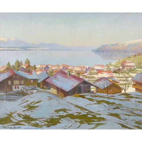 MARCUS JACOBI : Thunersee im Vorfr�hling (DOBIASCHOFSKY AUKTIONEN AG)
