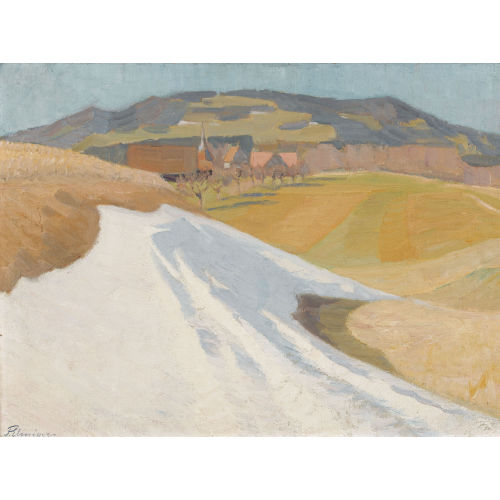 FRANZ ELMIGER : Landschaft im Vorfr�hling (DOBIASCHOFSKY AUKTIONEN AG)