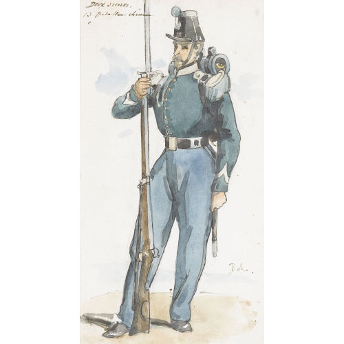 AUGUSTE BACHELIN : Portr�t eines Soldaten (DOBIASCHOFSKY AUKTIONEN AG)