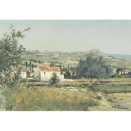 WALTER) FELBRA (EIGTL. FELLER-BRAND : S�dliche Feldlandschaft mit Bauernh�usern (DOBIASCHOFSKY AUKTIONEN AG)