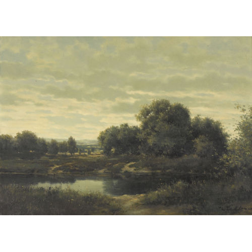 WALTER) FELBRA (EIGTL. FELLER-BRAND : Sommerliche Uferpartie (DOBIASCHOFSKY AUKTIONEN AG)