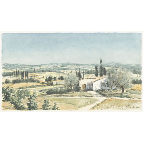 WALTER) FELBRA (EIGTL. FELLER-BRAND : Sonnige Landschaft mit Haus (DOBIASCHOFSKY AUKTIONEN AG)