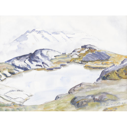 ULRICH WILHELM Z�RICHER : Bergsee im Fr�hling (DOBIASCHOFSKY AUKTIONEN AG)