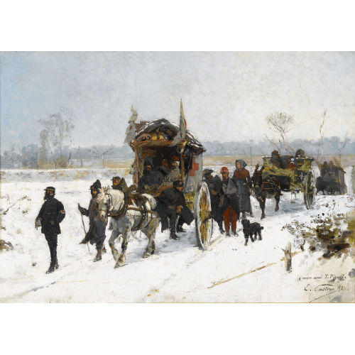 �DOUARD CASTRES : Une ambulance internationale par un temps de neige (DOBIASCHOFSKY AUKTIONEN AG)