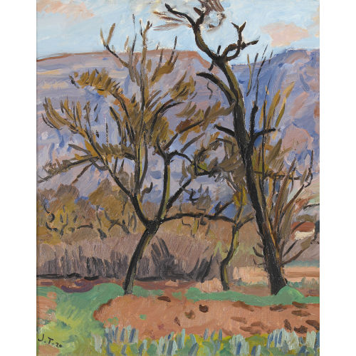 JOHN TORCAPEL : 'Arbres en automne devant le Sal�ve' (DOBIASCHOFSKY AUKTIONEN AG)