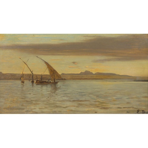 �TIENNE DUVAL : 'Barques sur le Nil' (DOBIASCHOFSKY AUKTIONEN AG)