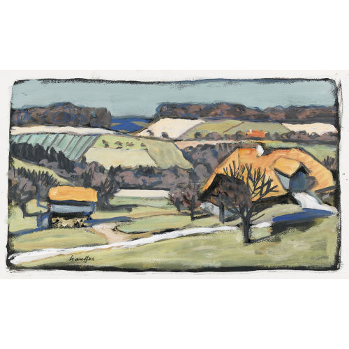FRED STAUFFER : Emmentaler Landschaft im Sommer (DOBIASCHOFSKY AUKTIONEN AG)