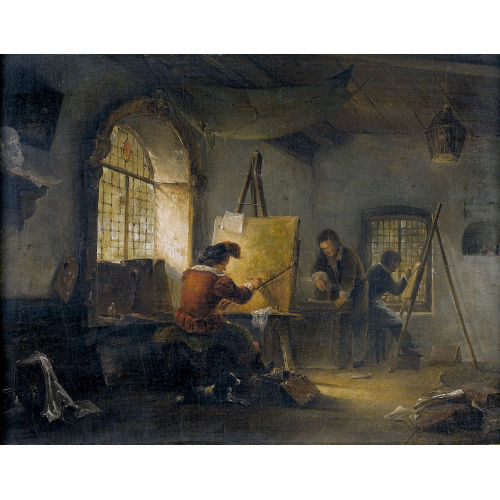 WILLEM ROELOFS : Historisches Atelierinterieur (DOBIASCHOFSKY AUKTIONEN AG)