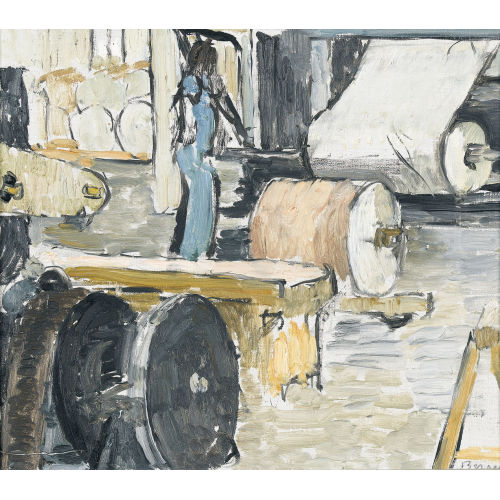 HANS BERGER : Arbeiterin bei der Papierherstellung (DOBIASCHOFSKY AUKTIONEN AG)