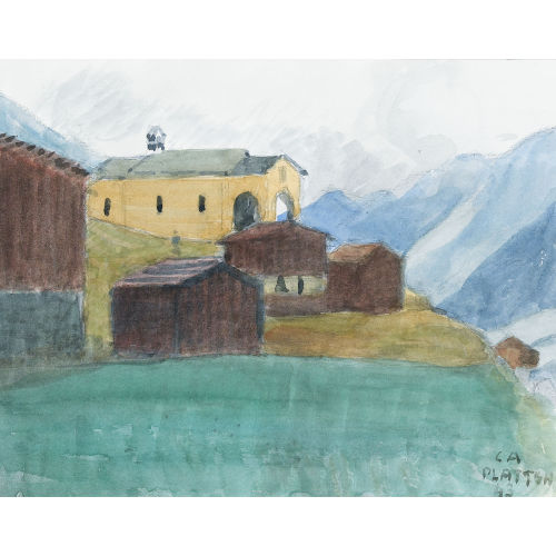 CUNO AMIET : Die Kapelle Blatten (DOBIASCHOFSKY AUKTIONEN AG)