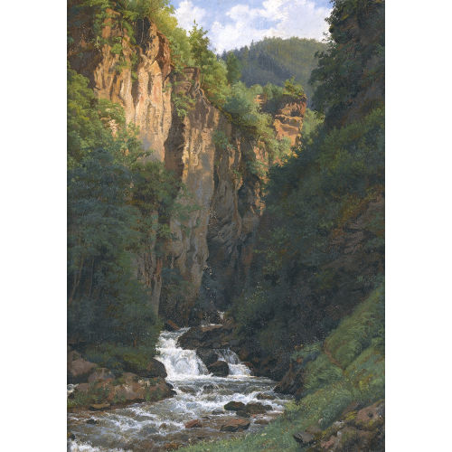 WILHELM BERNHARD BENTELI : Sommerliche Gebirgsschlucht (DOBIASCHOFSKY AUKTIONEN AG)