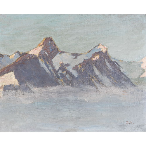 BERTHE BOUVIER : 'Schweizer Berglandschaft' (DOBIASCHOFSKY AUKTIONEN AG)