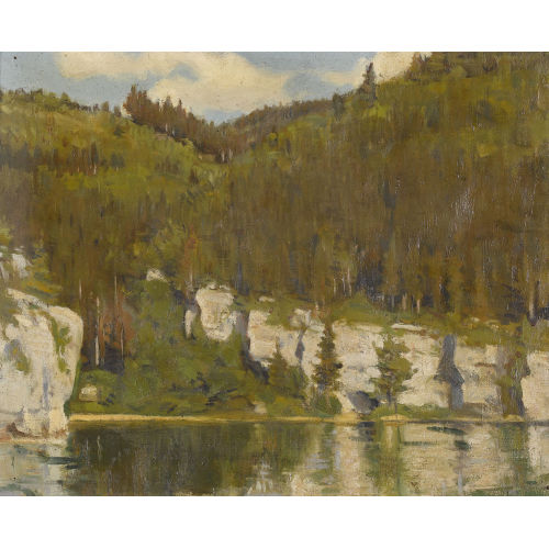 JULES-AMI COURVOISIER : Flusslandschaft im Herbst (DOBIASCHOFSKY AUKTIONEN AG)