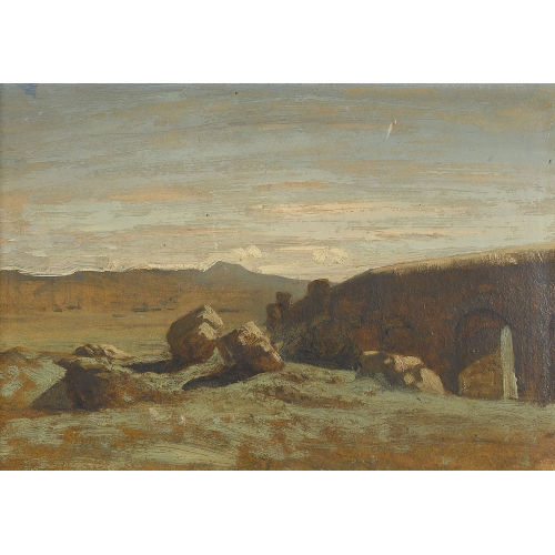 RODOLPHE L�ON BERTHOUD : R�mische Landschaft mit Ruinen (DOBIASCHOFSKY AUKTIONEN AG)