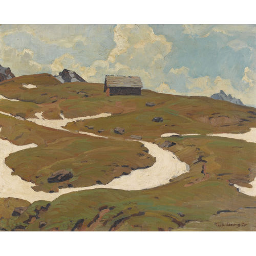 WILLY (WILHELM) FRIEDRICH BURGER : Schneeschmelze in den Bergen (DOBIASCHOFSKY AUKTIONEN AG)
