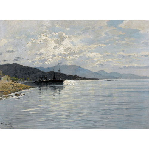 HERMANN DAVID SALOMON CORRODI : Dalmatinische K�ste mit Segelschiffen (DOBIASCHOFSKY AUKTIONEN AG)