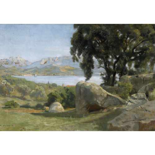 AUGUSTE FR�D�RIC DUFAUX : Sommerliche Uferlandschaft (DOBIASCHOFSKY AUKTIONEN AG)