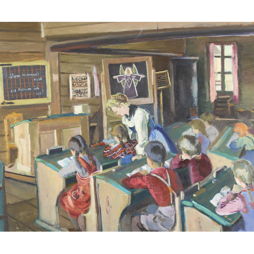 PAUL JAKOB) PAOLO (EIGTL. M�LLER : Unterricht an der alten Schule von Faltschen (DOBIASCHOFSKY AUKTIONEN AG)