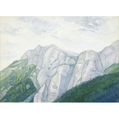 ALBERT TRACHSEL : Bergpartie mit Waldgrenze (DOBIASCHOFSKY AUKTIONEN AG)
