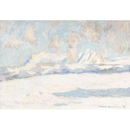 DAVID ARNOLD BURNAND : Sonnige Winterlandschaft im Gebirge (DOBIASCHOFSKY AUKTIONEN AG)