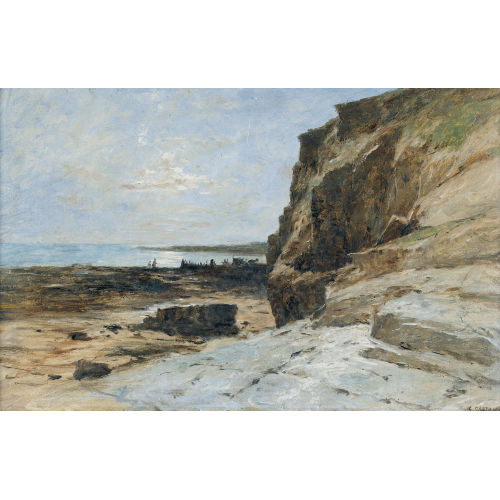 GUSTAVE EUG�NE CASTAN : Felsige Strandpartie am Meer (DOBIASCHOFSKY AUKTIONEN AG)