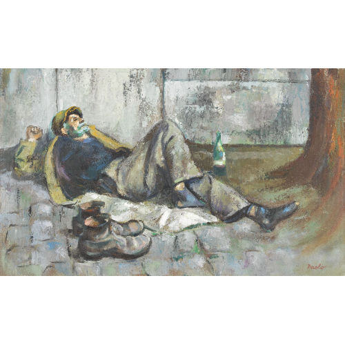 PAUL JAKOB) PAOLO (EIGTL. M�LLER : 'Clochard an der Seine' (DOBIASCHOFSKY AUKTIONEN AG)