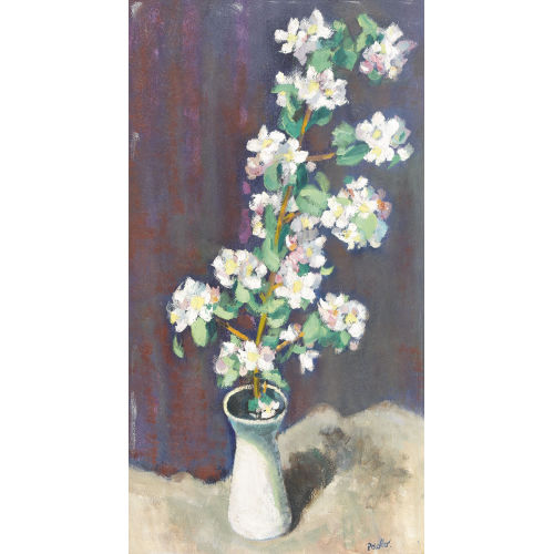 PAUL JAKOB) PAOLO (EIGTL. M�LLER : Bl�hender Kirschzweig in einer Vase (DOBIASCHOFSKY AUKTIONEN AG)