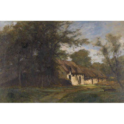 GUSTAVE EUG�NE CASTAN : Bauernh�tten in der Normandie (DOBIASCHOFSKY AUKTIONEN AG)
