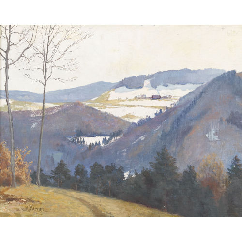 ROBERT KIENER : Schneeschmelze am Gurten (DOBIASCHOFSKY AUKTIONEN AG)