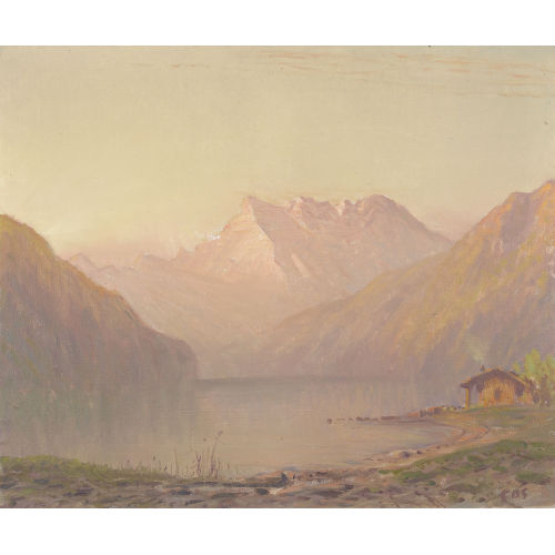 ALBERT HENRY JOHN GOS : Uri-Rotstock im Abendrot (DOBIASCHOFSKY AUKTIONEN AG)