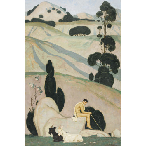 �MILE AUBRY : Arkadische Landschaft mit Sch�fer und Ziegen (DOBIASCHOFSKY AUKTIONEN AG)