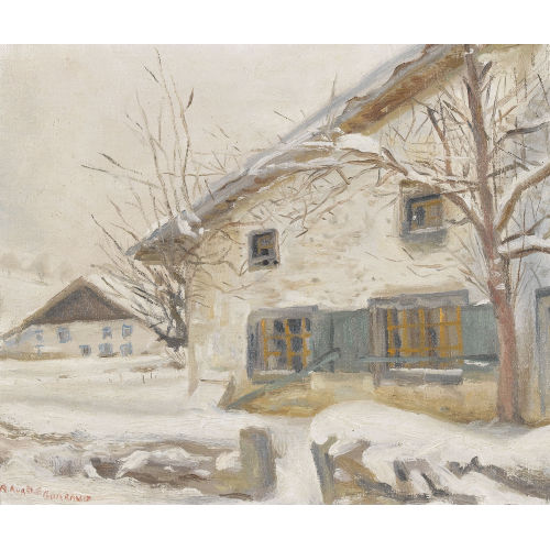AUR�LE-REN� BARRAUD : Verschneite Jurah�user (DOBIASCHOFSKY AUKTIONEN AG)