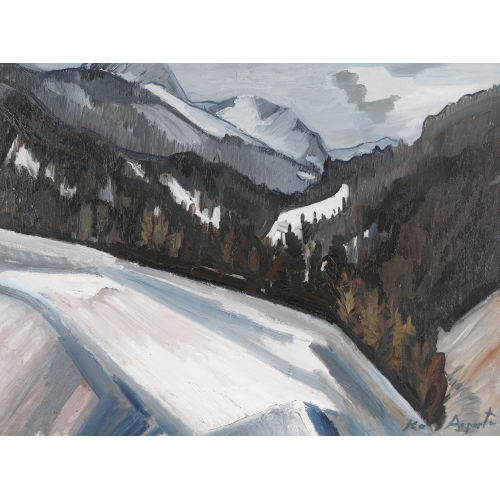 KARL AEGERTER : Winterlandschaft in Graub�nden (DOBIASCHOFSKY AUKTIONEN AG)