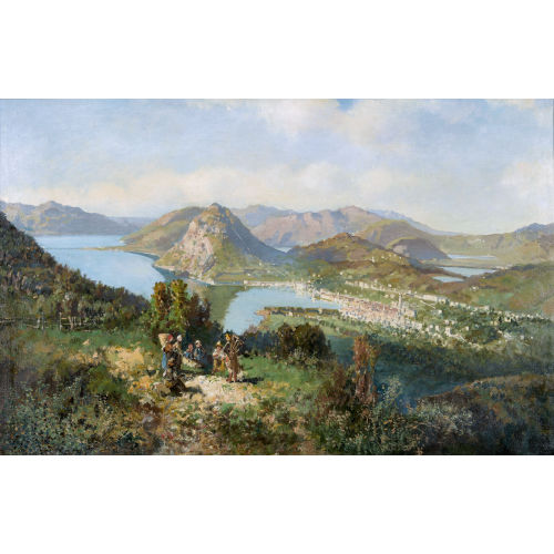 AMBROGIO PREDA : Monte Br� mit Lugano (DOBIASCHOFSKY AUKTIONEN AG)
